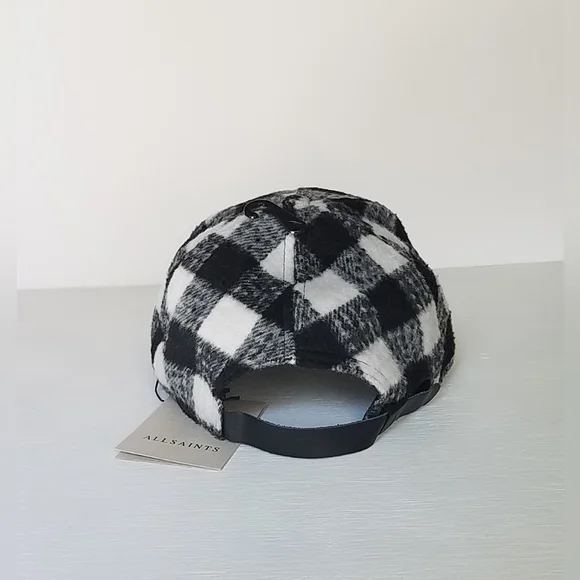 All Saints Flannel Check Baseball Cap - Picture 4 of 11